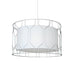 elevenpast Pendant Honeycomb Metal and Parchment Pendant Light White SHAD0462