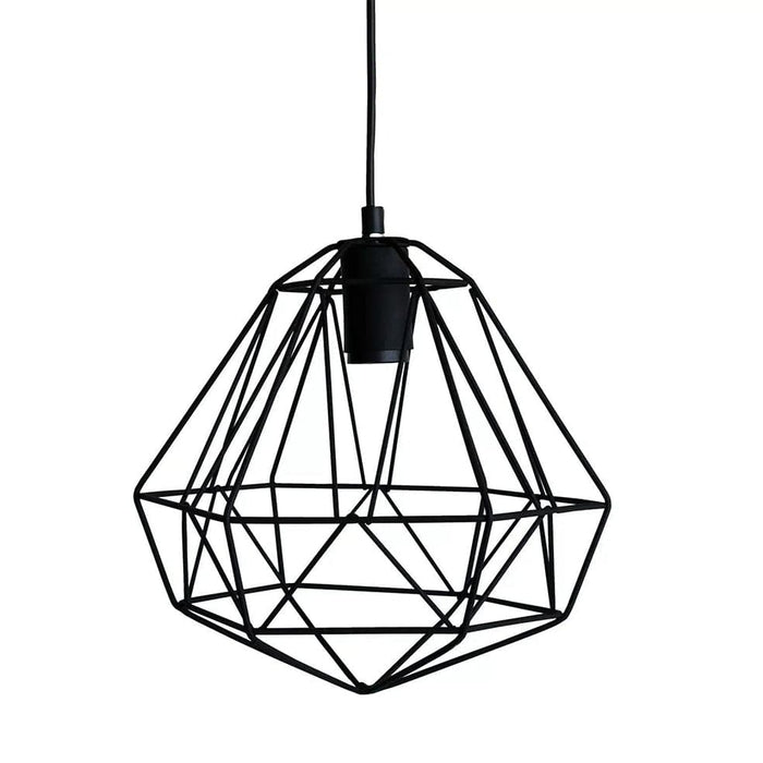 elevenpast Pendant Mini Diamond Metal Pendant Light Black SHAD0898