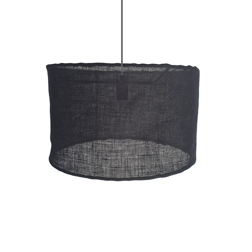 elevenpast Pendant Black (50cm x 35cm) Collapsible Hessian Pendant Light Black | Natural SHAD0911