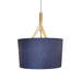 elevenpast Pendant Rocket Tapered Wood and Fabric Pendant Light Charcoal SHAD0994