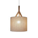 elevenpast Pendant Rocket Cylinder Wood and Fabric Pendant Light Natural SHAD0995