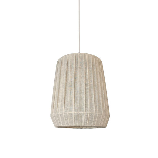 elevenpast Pendant Tulip Pleated Linen Pendant Light Taupe SHAD1016