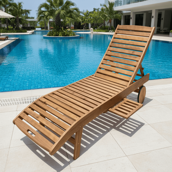 elevenpast Lounger Strand Sunlounger With Tray SL004