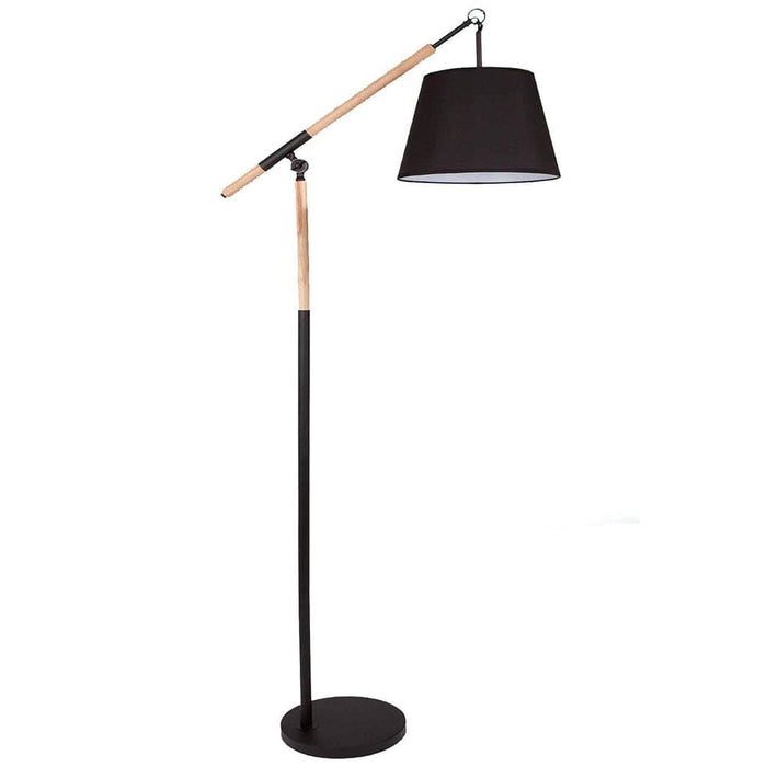 elevenpast Lamps Acro Floor Lamp Wood and Black SL018 BLACK 6007226065039