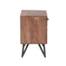 elevenpast Bedside Pedestal Modern Wood and Metal Bedside Table SNK182