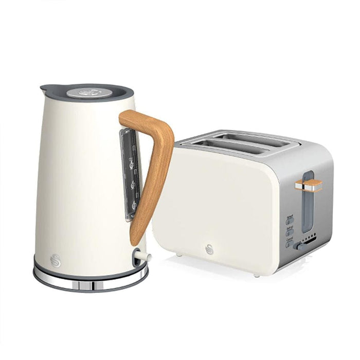 Swan Swan Nordic White Kettle and 2 slice Toaster Pack SNR2WP 6005587012686
