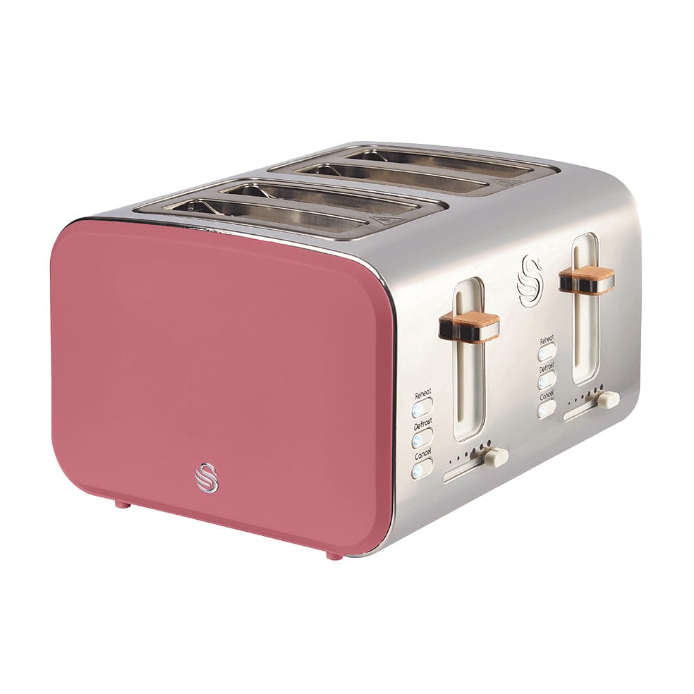 Swan Nordic 4 Slice Toaster Fuchsia Rose | Oatmeal– elevenpast