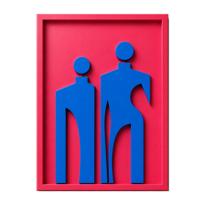 Solo Wooden Wall Art | Pink and Blue