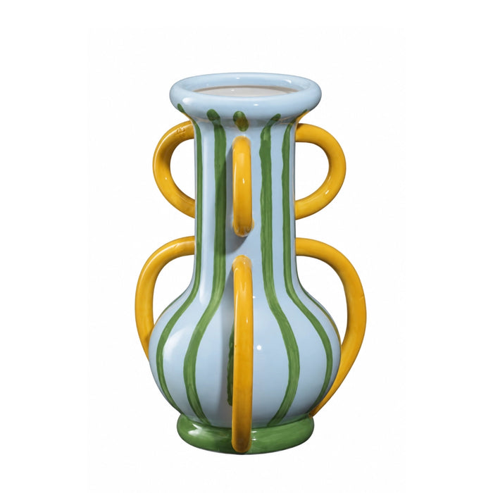 Sorrento Ceramic Vase Yellow and Green