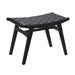 elevenpast Stool Black CAMILA STOOL IN BLACK LEATHER OR WHITE LEATHER SP-CAMILASTOOL-BLK