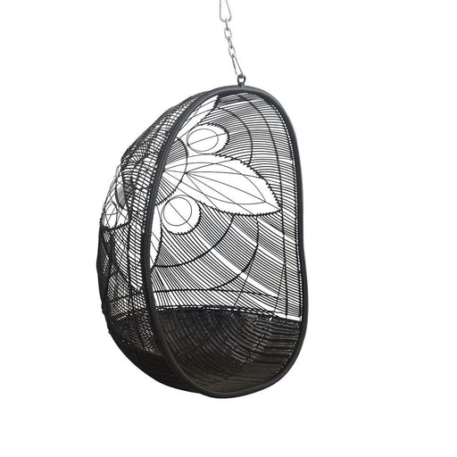 elevenpast Chairs HANGING POD FLOWER BLACK SYNTHETIC (EXCLUDES STAND) SP-PODFLOWER-BLK