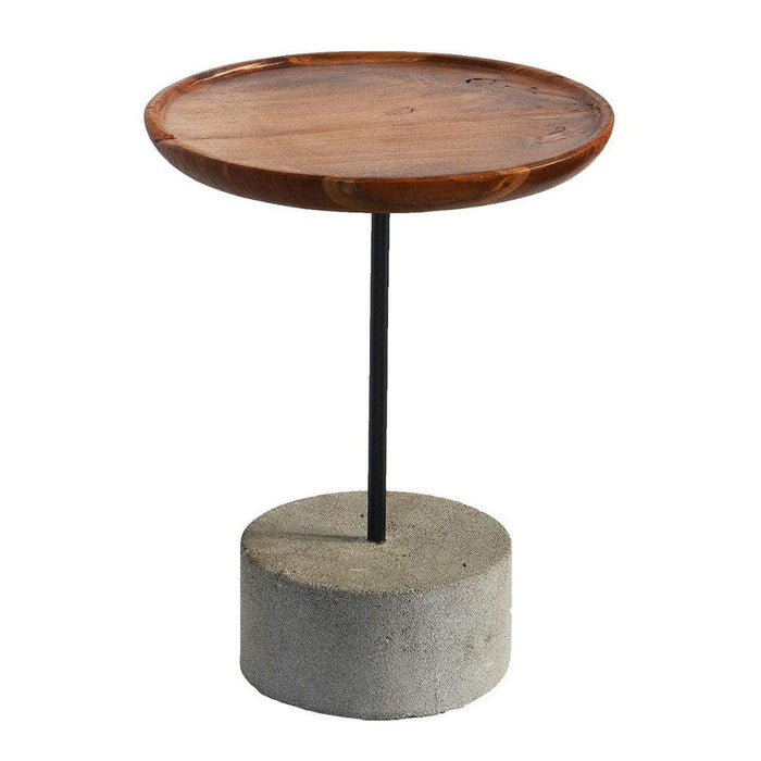 elevenpast Ceiling Light Temon Side Table Concrete and Wood SP-TABLE CONCRETE TEMON