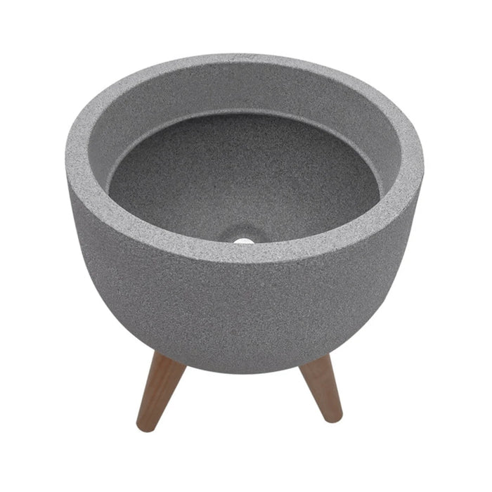 elevenpast Pots & Planters Rustic Round Japi Planter Cache Pot With Stand - Various Colours