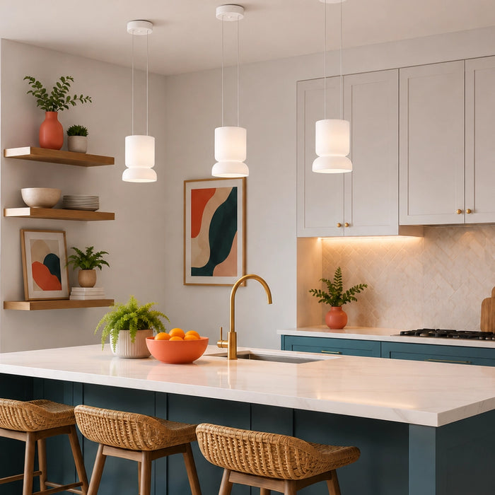Strata 3 Opal Glass LED Pendant Light
