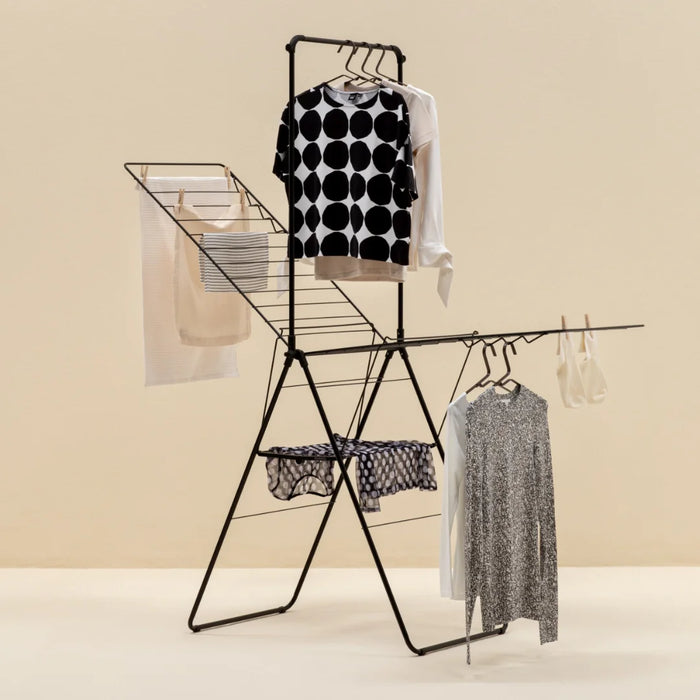 Brabantia drying rack HangOn Drying Rack 25 m + Centre Rod in White | Matt Black| Metallic Grey