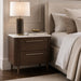 elevenpast Bedside Pedestal Noir Curved Bedside Table - Black | Dark Brown