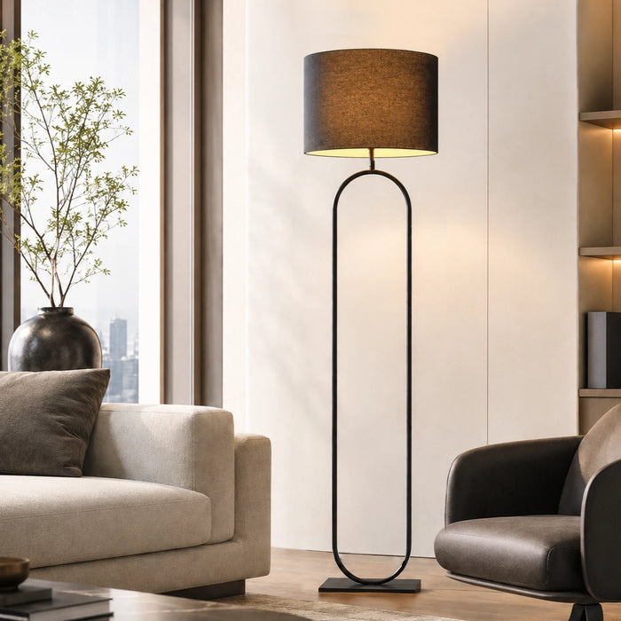 Cole Sculptural Floor Lamp – Black | Gold