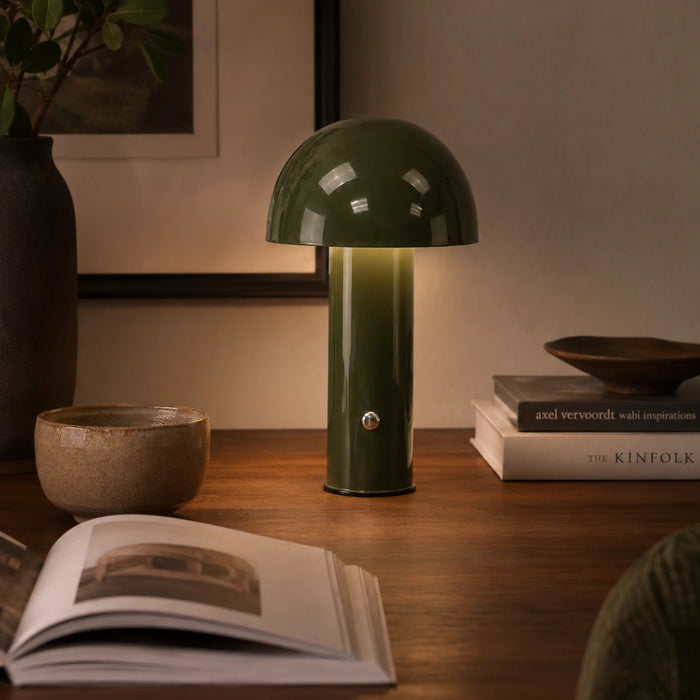 Dune Rechargeable Portable Lamp - Green | Black | Cream