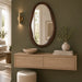 Irregular Oval Wood Mirror 