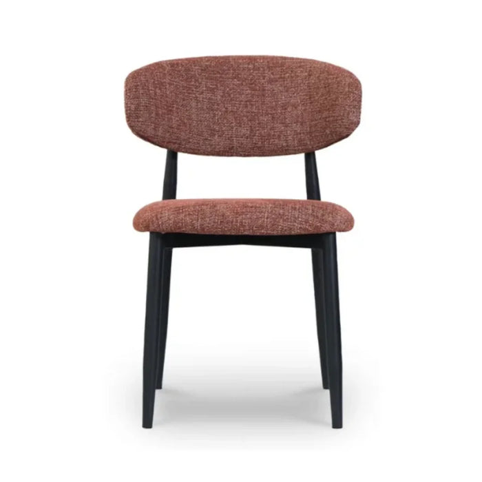 Lucien Dining Chair - Multiple Colours - Fabric with Black Metal Legs 
