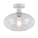 elevenpast Ceiling Light Large / Clear Glass and White Orb Ceiling Light | 3 Colours, 2 Sizes T-KLC-1427-L/CL
