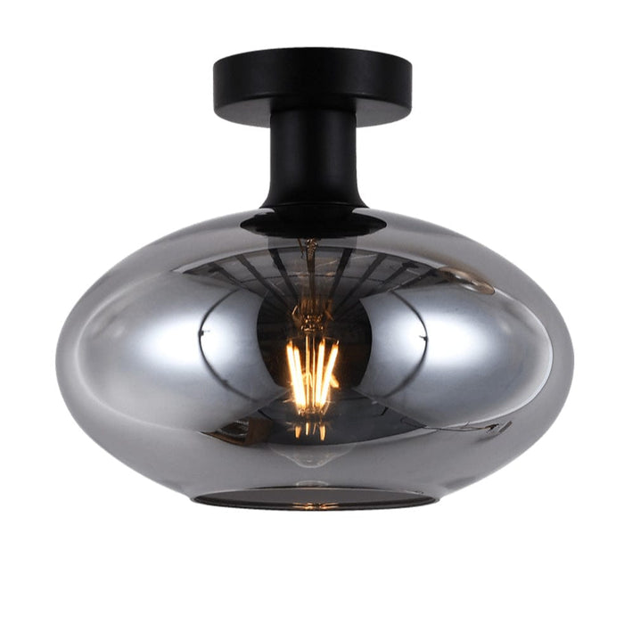 elevenpast Ceiling Light Large / Smokey Glass and Black Orb Ceiling Light | 3 Colours, 2 Sizes T-KLC-1427-L/SM