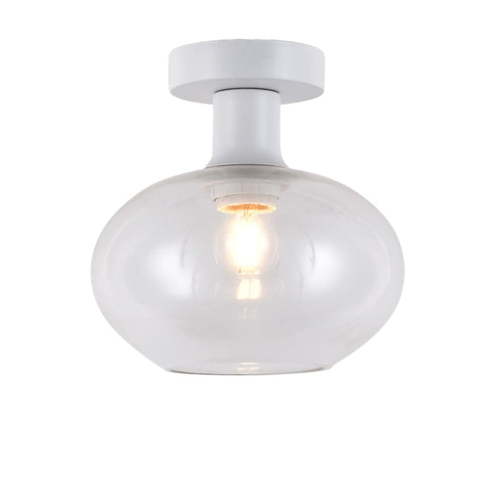 elevenpast Ceiling Light Small / Clear Glass and White Orb Ceiling Light | 3 Colours, 2 Sizes T-KLC-1427-S/CL
