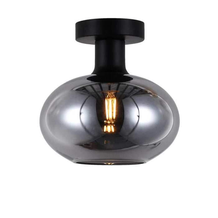 elevenpast Ceiling Light Small / Smokey Glass and Black Orb Ceiling Light | 3 Colours, 2 Sizes T-KLC-1427-S/SM