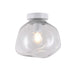 elevenpast Ceiling Light Small / Clear Glass and White Molten Ceiling Light | 3 Colours, 2 Sizes T-KLC-1428-S/CL
