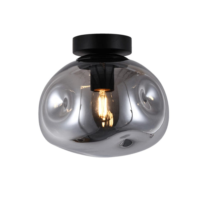 elevenpast Ceiling Light Small / Smokey Glass and Black Molten Ceiling Light | 3 Colours, 2 Sizes T- KLC-1428-S/SM