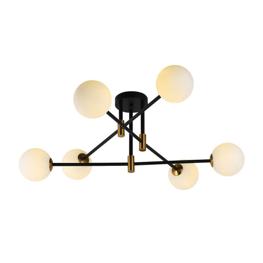 elevenpast Ceiling Light Urban 6 Light Gold and Black Ceiling Light T-KLC-900