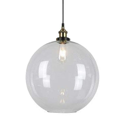 elevenpast Pendant Large Antique Brass Glass Ball Pendant Light | 3 Sizes T-KLCH-109/L 0700254842936