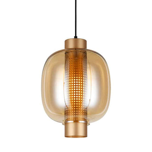 elevenpast Lighting Fixtures Large / Satin Gold Chicago Glass Pendant Light in Satin Gold or Black T-KLCH-135/SG