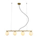 elevenpast Small / Gold Linear Black or Gold with Opal Glass Chandelier Light 2 Sizes T-KLCH-1478/GD