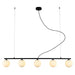 elevenpast Large / Black Linear Black or Gold with Opal Glass Chandelier Light 2 Sizes T-KLCH-1479/BL