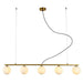 elevenpast Large / Gold Linear Black or Gold with Opal Glass Chandelier Light 2 Sizes T-KLCH-1479/GD