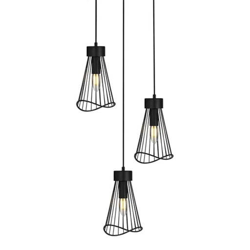 elevenpast Pendant Black Sensu Cluster Pendant Light | Metal Wire T-KLCH-154-3/BL