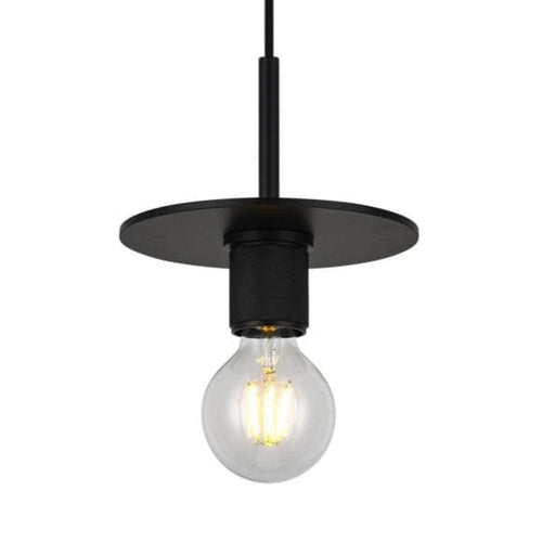 elevenpast Pendant Black Disc Metal Pendant Light Black | Gold | Chrome T-KLCH-40/BL