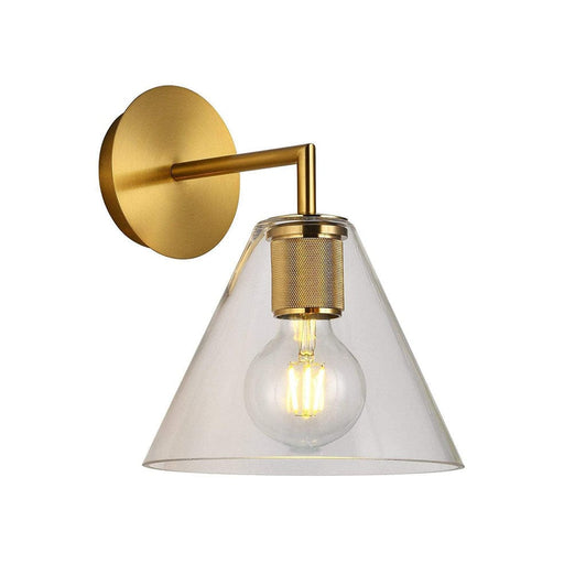 elevenpast Wall light Gold Trends Glass Wall Light Cone Black | Gold | Chrome T-KLW-10/GD