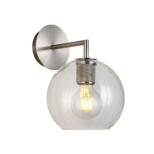elevenpast Pendant Satin Silver Anna Glass Wall Light Black | Gold | Chrome T-KLW-20/SN