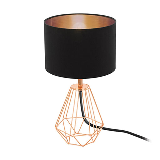 elevenpast table lamp Copper Carlton Metal and Fabric Table Lamp Copper | Gold T159BC 9002759957872