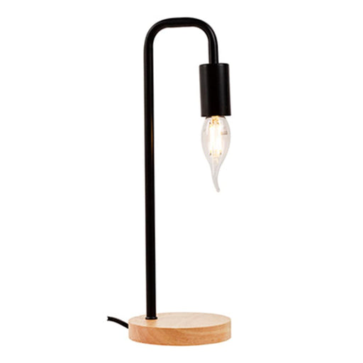 elevenpast table lamp Black Anthony Metal and Wood Table Lamp Black | White T259B 6009551806905