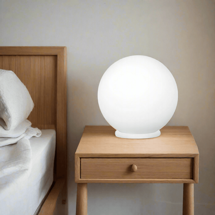 elevenpast Lamps Rondo Round Opal Glass Table Lamp T445 9002759852641