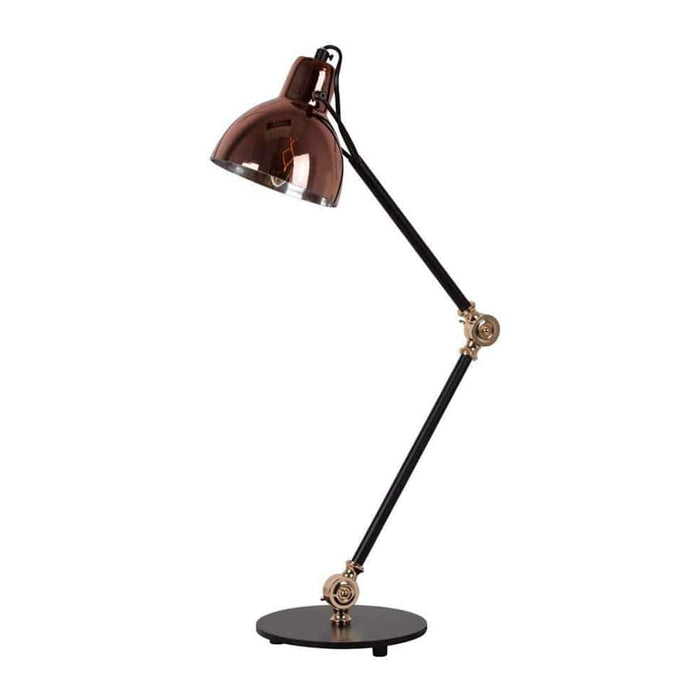 elevenpast Lamps Copper Siena Metal and Glass Table Lamp White | Smokey | Copper T550C 6007328387091