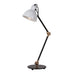 elevenpast Lamps White Siena Metal and Glass Table Lamp White | Smokey | Copper T550OP 6007328387077