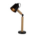 elevenpast Lamps Ben Table Lamp Wood and Metal T555 6007328387602