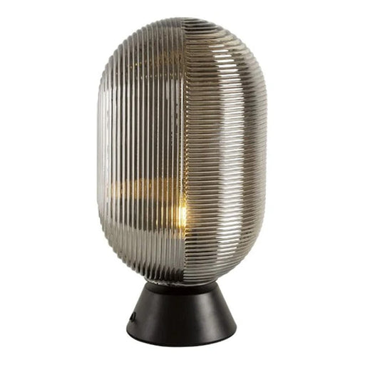 elevenpast table lamp Smokey Grey Texture Glass Table Lamp Smokey | Cognac T595SG 6007328399162