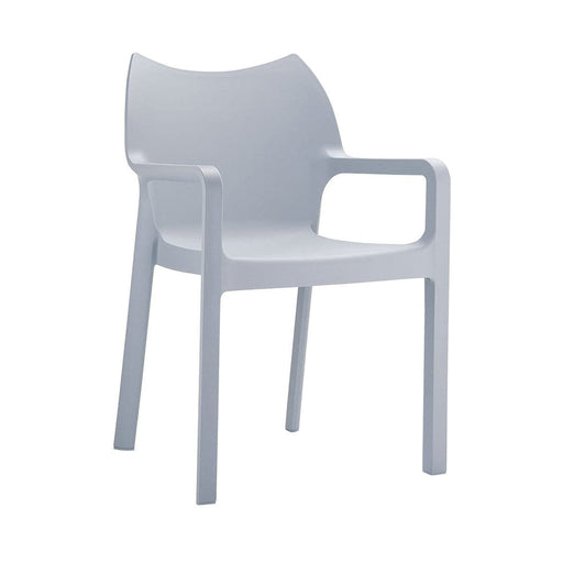 elevenpast Silver Grey Diva Cafe Chair Polypropylene TIS028SGREY