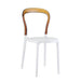 elevenpast Chairs White Seat/Amber Back Mr Bobo Chair TIS056WHTAMB