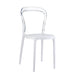 elevenpast Chairs White Seat/Clear Back Mr Bobo Chair TIS056WHTCLR